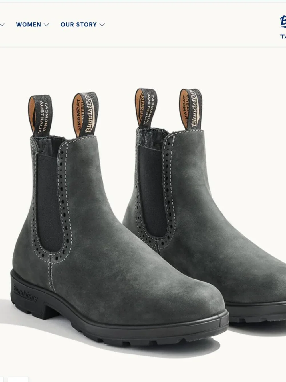 Blundstone Women's Originals #1630 High Top Boots in Rustic Black AU6 USW9
